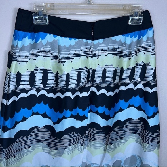 SIZE 2 APOSTROPHE ALINE SKIRT LINED COLORFUL  BLUE GREEN BLACK - Picture 5 of 10